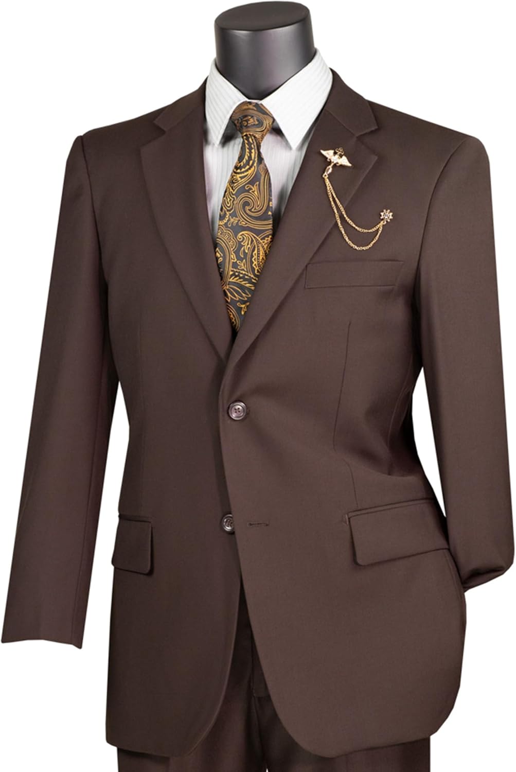 Men's 2-Button Classic-Fit Suit w/Adjustable Waistband, Multiple Colors, Sizes 36S-64R - New