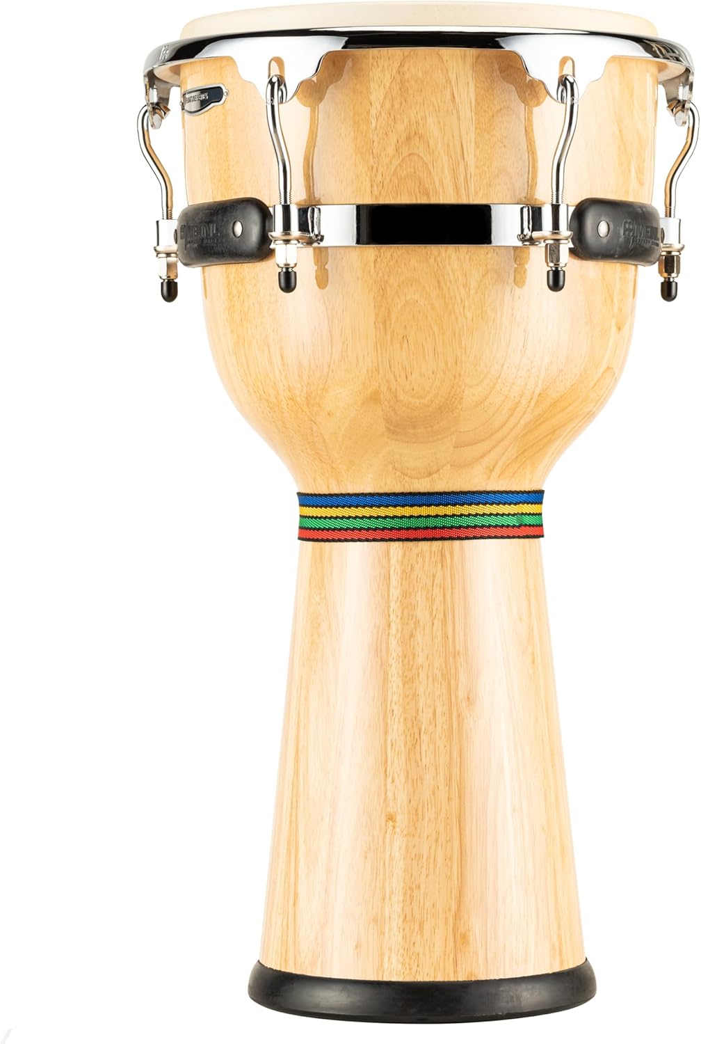 Floatune Djembe Hand Drum Circle Instrument with Goat Skin Head — NOT MADE IN CHINA — Easy to Tune, 2-YEAR WARRANTY