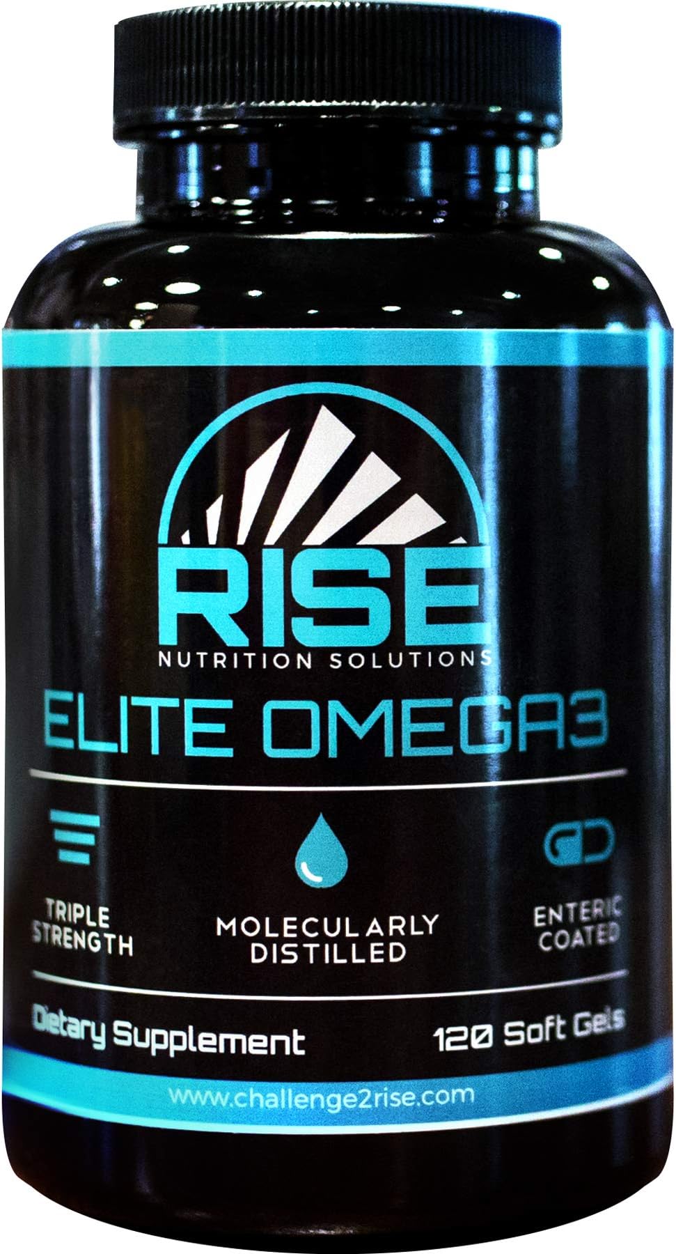 Elite Omega 3 Nutritional Supplement – Omega-3 Fatty Acids Including EPA and DHA – Heart and Immune Support – No Fishy Aftertaste, 120 Softgels