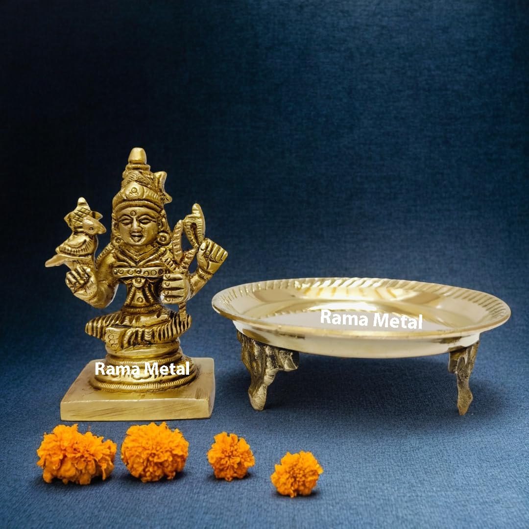 Brass Kamatchi Amman Statue - Hindu Idol -5 Brass Kamatchi Amman Statue - Hindu Idol -5