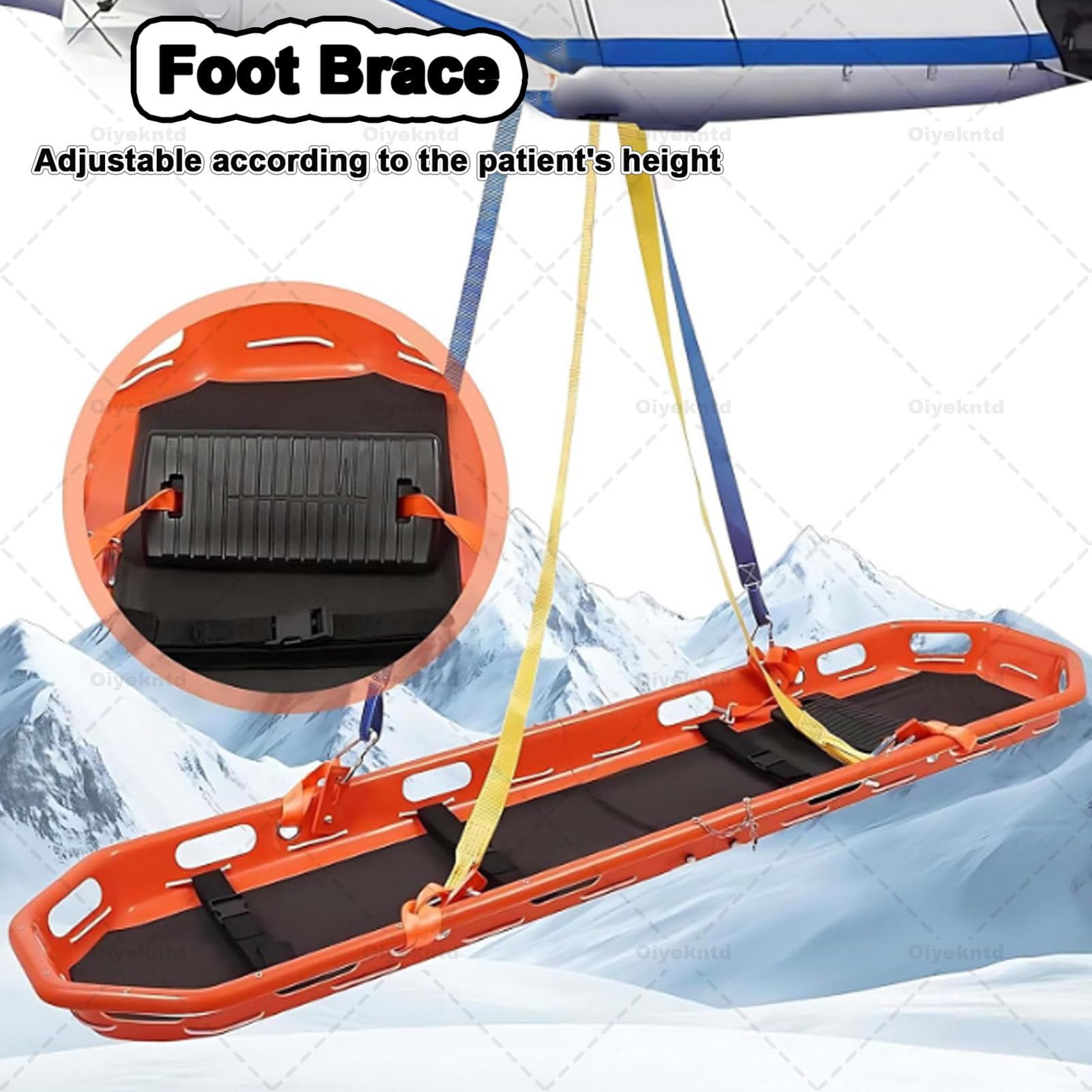 Barella del canestro di salvataggio di emergenza con l'imbracatura speciale, resistente separabile portatile per il salvataggio della montagna del mare dell'aria
