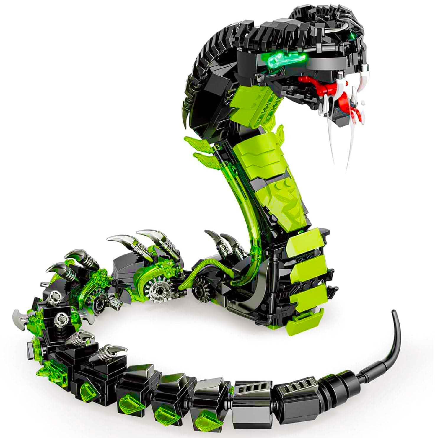 QLT QIAOLETONG Set di mattoncini meccanici di serpente da costruzione, idee Kobra Animale, compatibile con Lego, regalo STEM per adolescenti e adulti (689 pezzi)