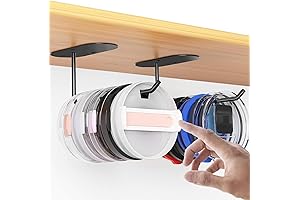 Under Cabinet Tumbler Lid Organizer Lid Hook