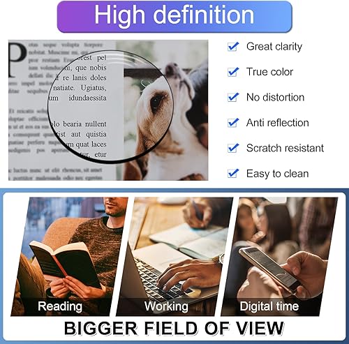 Miniatura 9 de MARE AZZURO Anteojos de lectura cuadrados retro 1.00 para hombres grandes 100 125 150 175 200 225 250 275 300 350 400 500 600 (verde, 1.0)