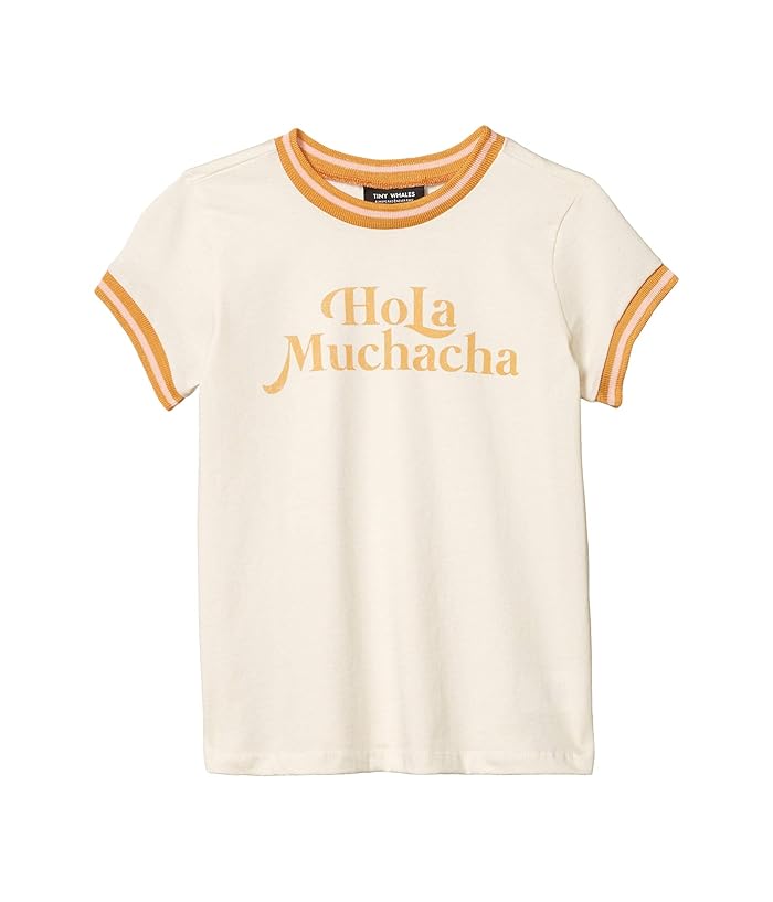 Tiny Whales  Hola Muchacha T-Shirt (Toddler/Little Kids/Big Kids) (Natural) Girls Clothing