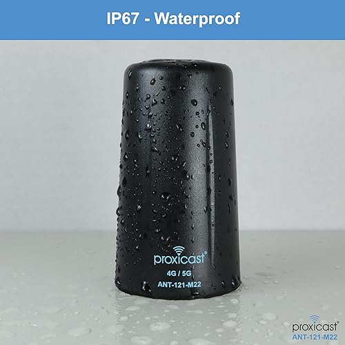 Miniatura 5 de Proxicast Antena de montaje de tornillo omnidireccional MIMO de perfil bajo 4G5G resistente al vandalismo 2x2  cables coaxiales de 10 pies  para