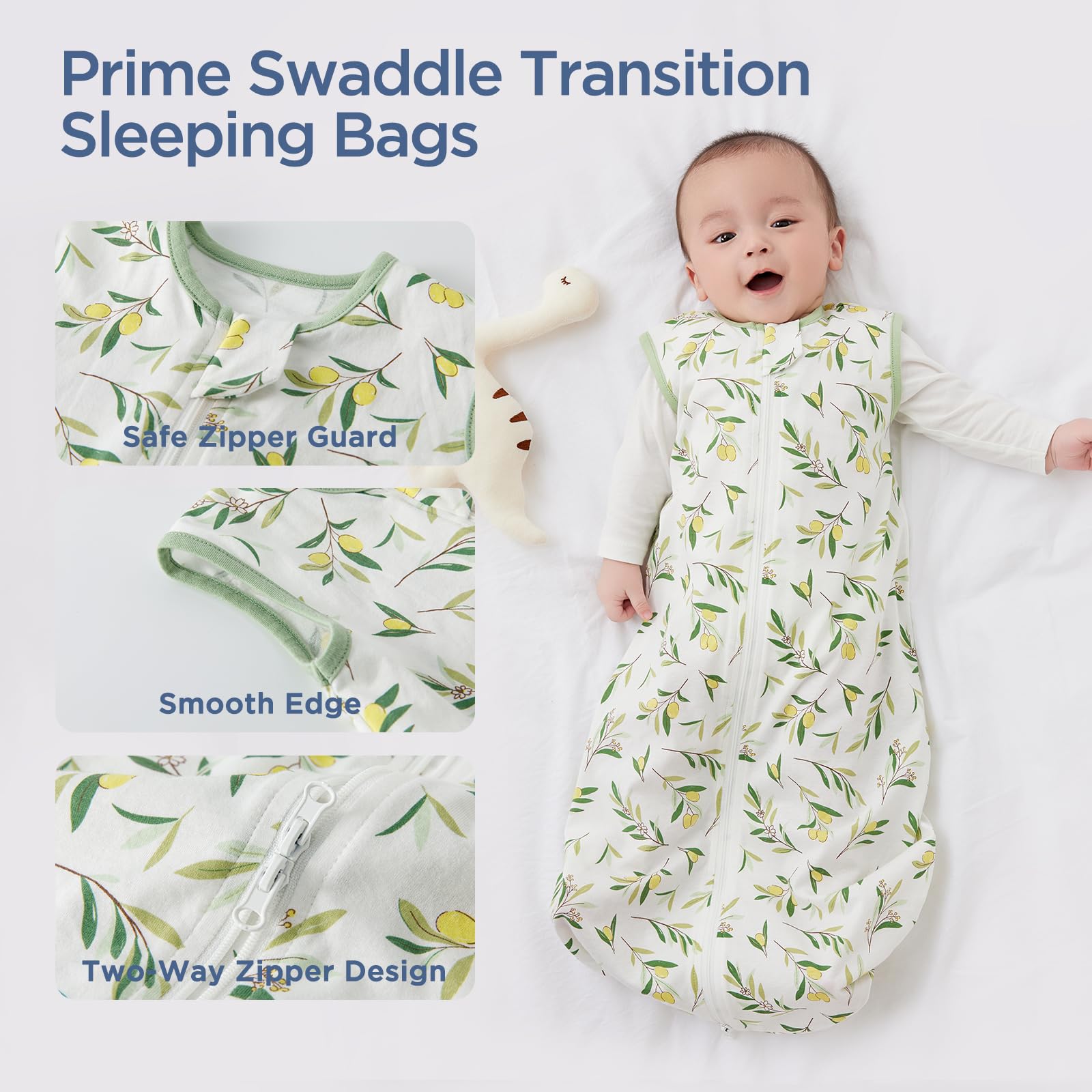 Duomiaomiao Baby Sleeping Bag 1.0 Tog Sleep Sack - Image 4