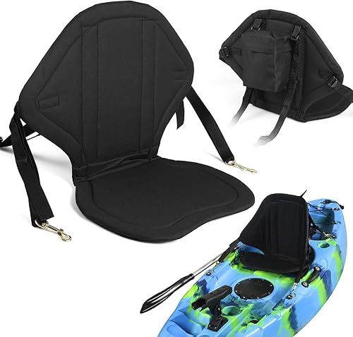 YIWENG Cushioned Seat, Kids High Back Kayak Seat with Back Support, Universal Fi