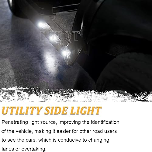 Miniatura 7 de PSEQT Luces LED redondas laterales de 34 pulgadas, marcador de señal de giro, bala, ojal, impermeable, para camioneta, camión, autobús, Wrangler,