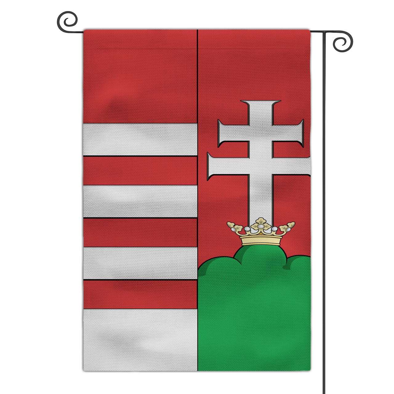 Medieval Coat of Arms Garden Flag 12x18 Double Sided Yard Outdoor Flag (Kingdom of Hungary)
