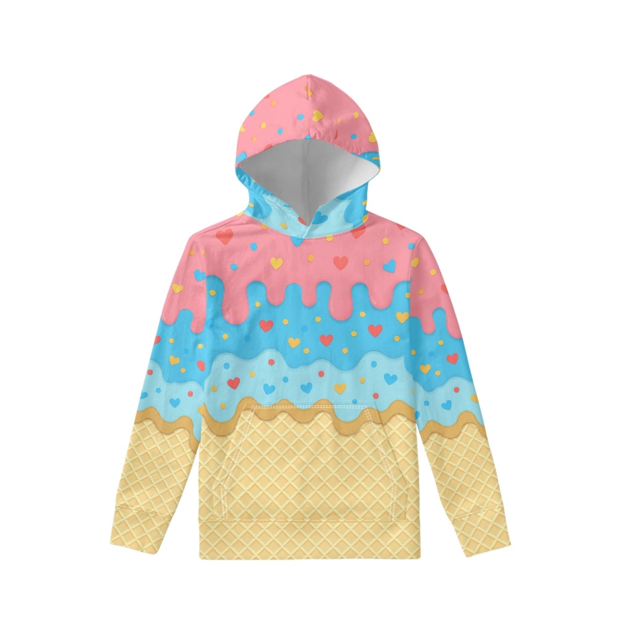 Coloranimal Unisex Girls and Boys Long Sleeve Hoodies Hoody Athletic Pullover Sweatshirts Tops Age 6-16year