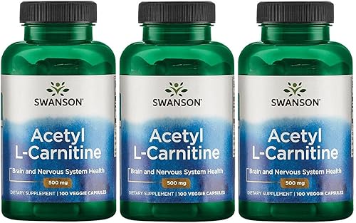 Swanson acetil-L-carnitina - Suplemento de aminoácidos que promueve la salud cognitiva y el apoyo muscular fórmula natural puede promover la salud
