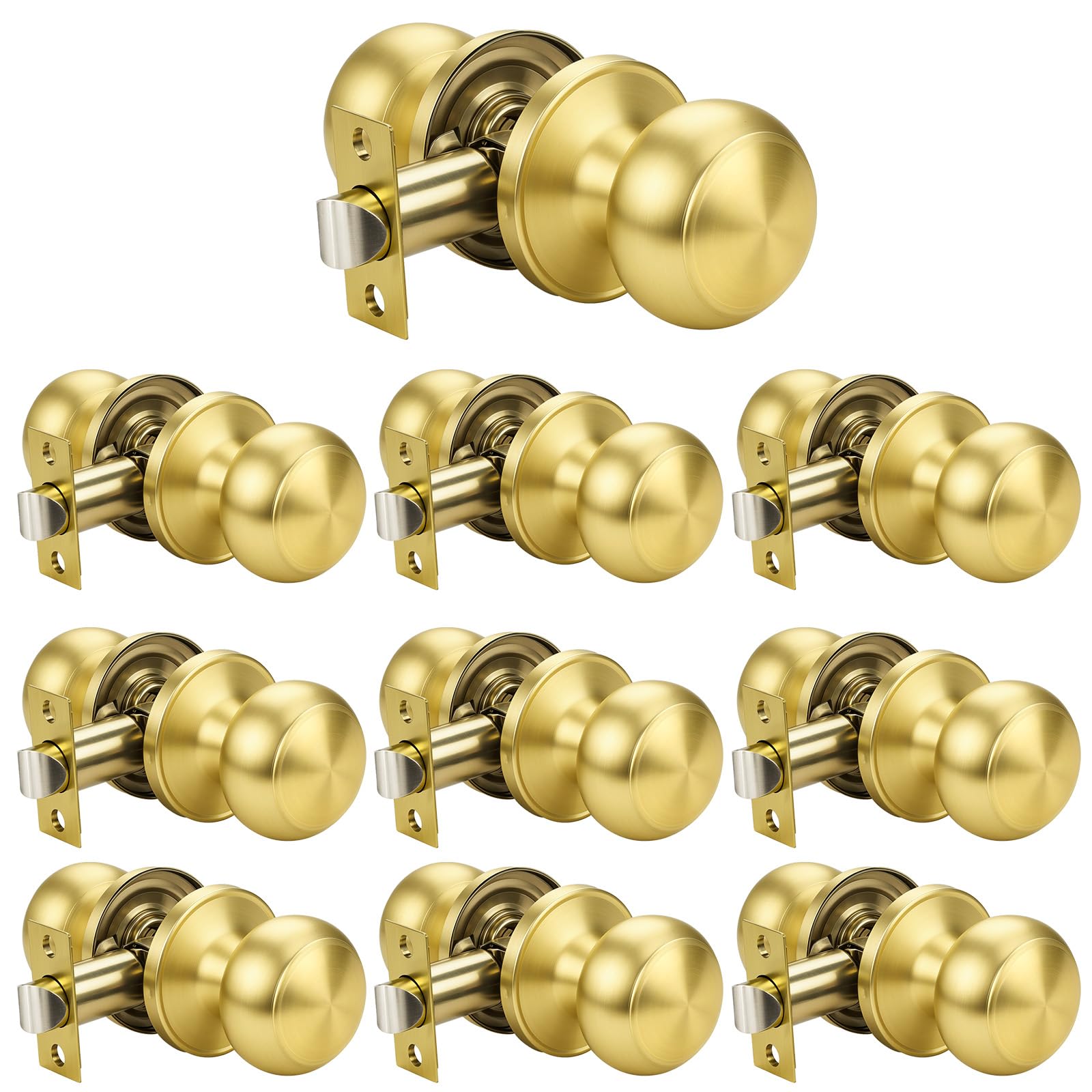 Matte Black Door Knobs - Stylish Passage Handles -17