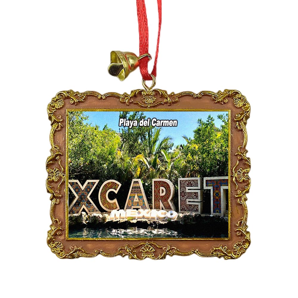 Xcaret Playa del Carmen Mexico Travel Souvenir Xmas Tree Ornament Hanging Pendant Home Christmas Party Decoration