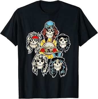 ミュージシャン Guns N' Roses 2025 Grey Skulls T-Shirt Grey Skulls 2025 T-Shirt - Guns N' Roses