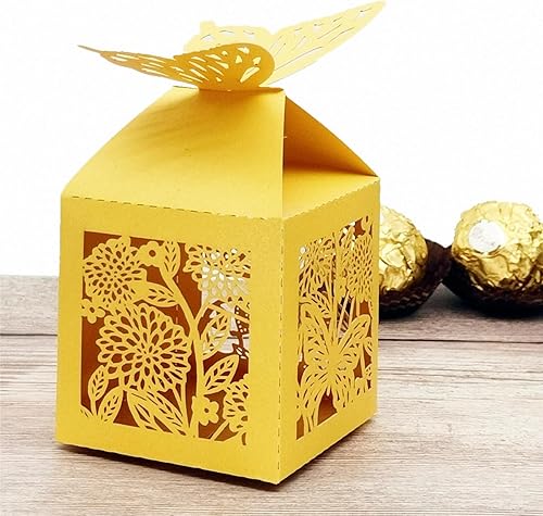 Miniatura 3 de the love 50 piezas de mariposa y flores cortadas con láser, caja de chocolate creativa, regalos de boda, cajas de dulces, caja de regalo, decoración