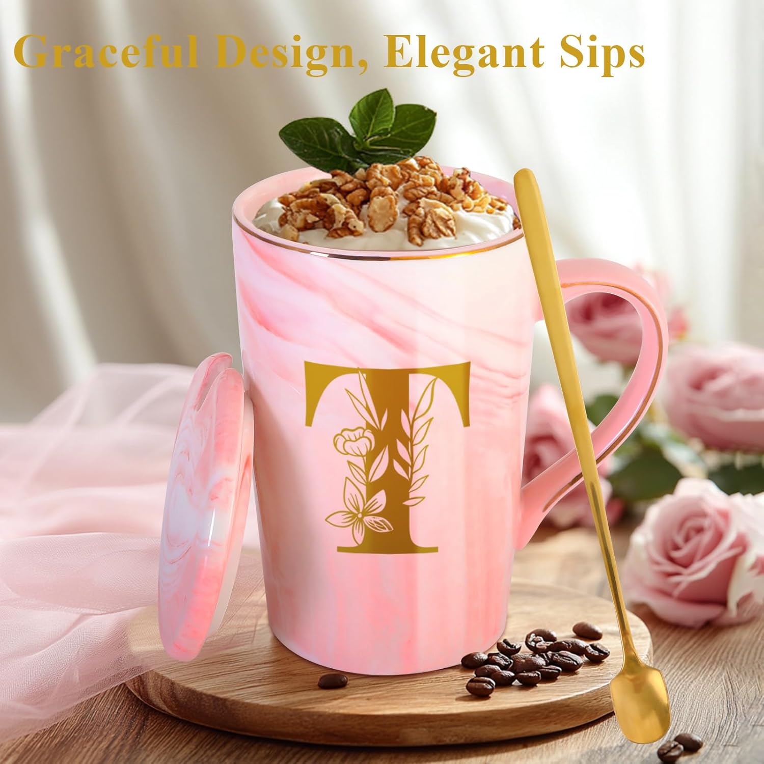 MNZZ Personalized Ceramic Coffee Mug with Lid Tea Cup Farewell Going Moving Away Leaving Goodbye Gifts for Women Men Coworker Teacher Friends Boss Neighbors Basic Training Job Promotion,T - Image 3