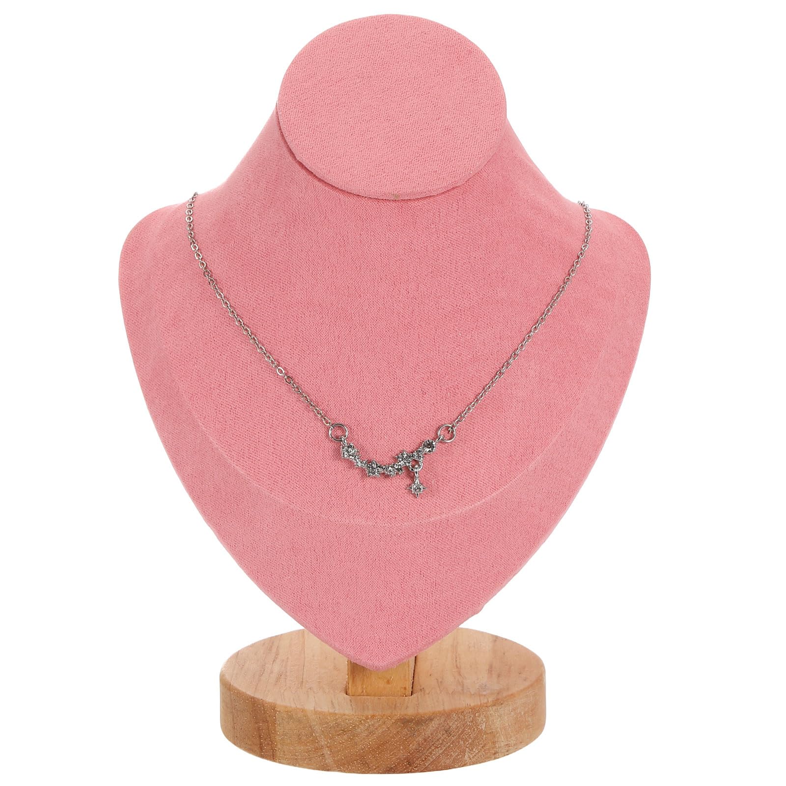 uxcell Necklace Display Bust, Necklace Display Stand Jewelry Organizer Displays for Earrings Ring Jewelry Selling Trade Shows, Pink