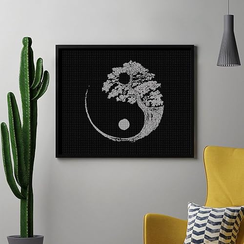 Miniatura 3 de Yin Yang Bonsai Tree Japanese Funny Diamond Painting Art Kits Full Square Drill Crafts Home Wall Decor Gift