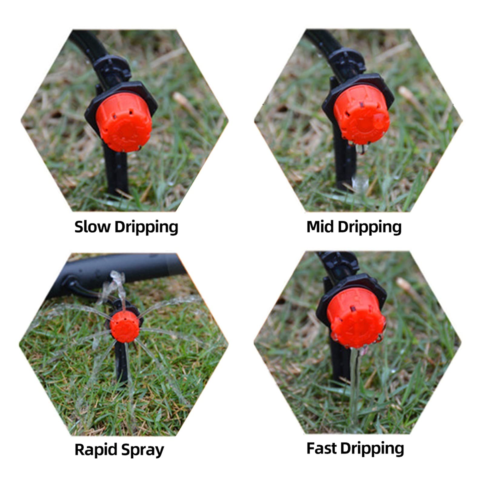 Kit de riego por goteo de 10 m, sistema de riego de jardín inteligente, sistema de riego por goteo, sistema de riego de plantas por goteo, kit de riego de 10 m (color: 10 m)