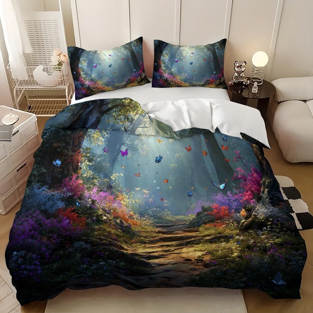 Parure de lit 140x200 cm imprimé 3D coloré haut de gamme pour décoration chambre