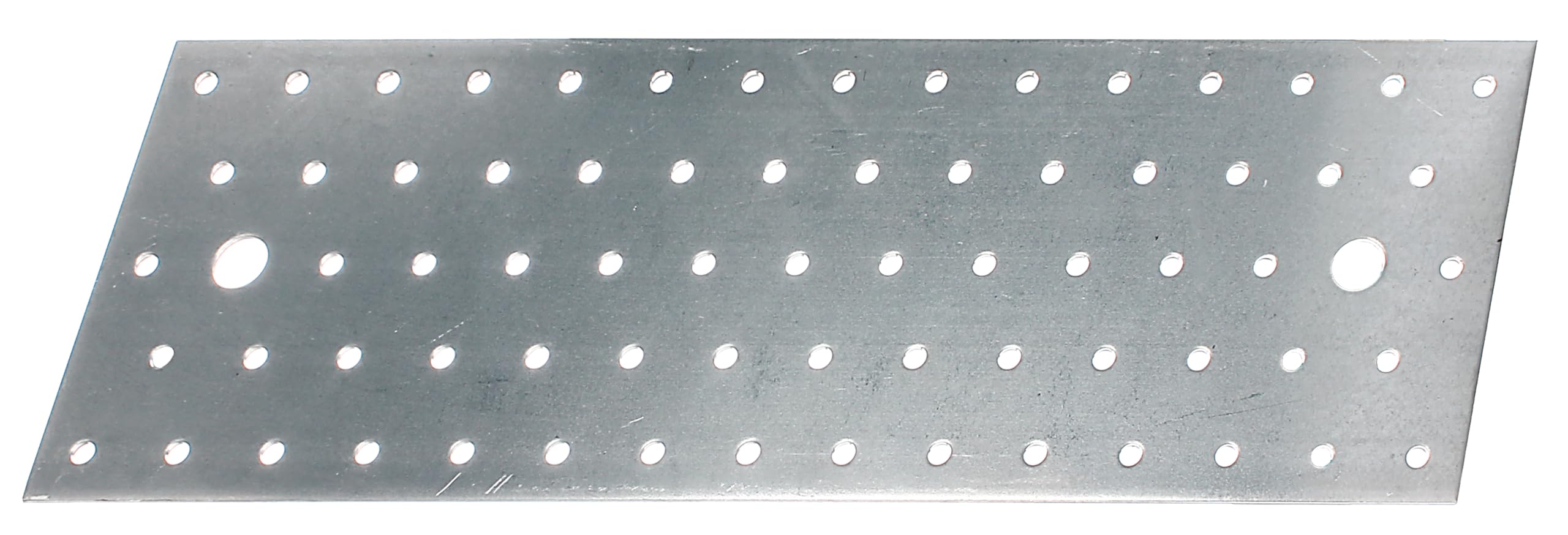 Alberts 820435 Plaque perforée | galvanisé sendzimir | 300 x 100 x 2 mm | kit de 20