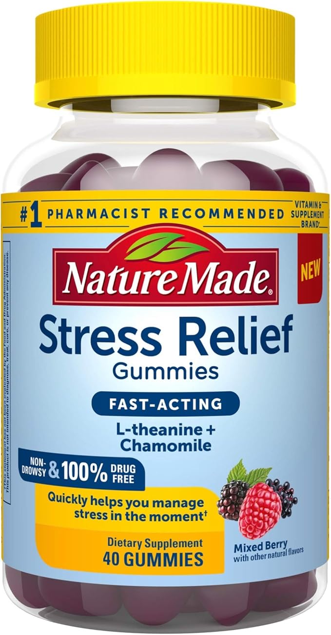 Nature Made Stress Relief Gummies, LTheanine and Chamomile