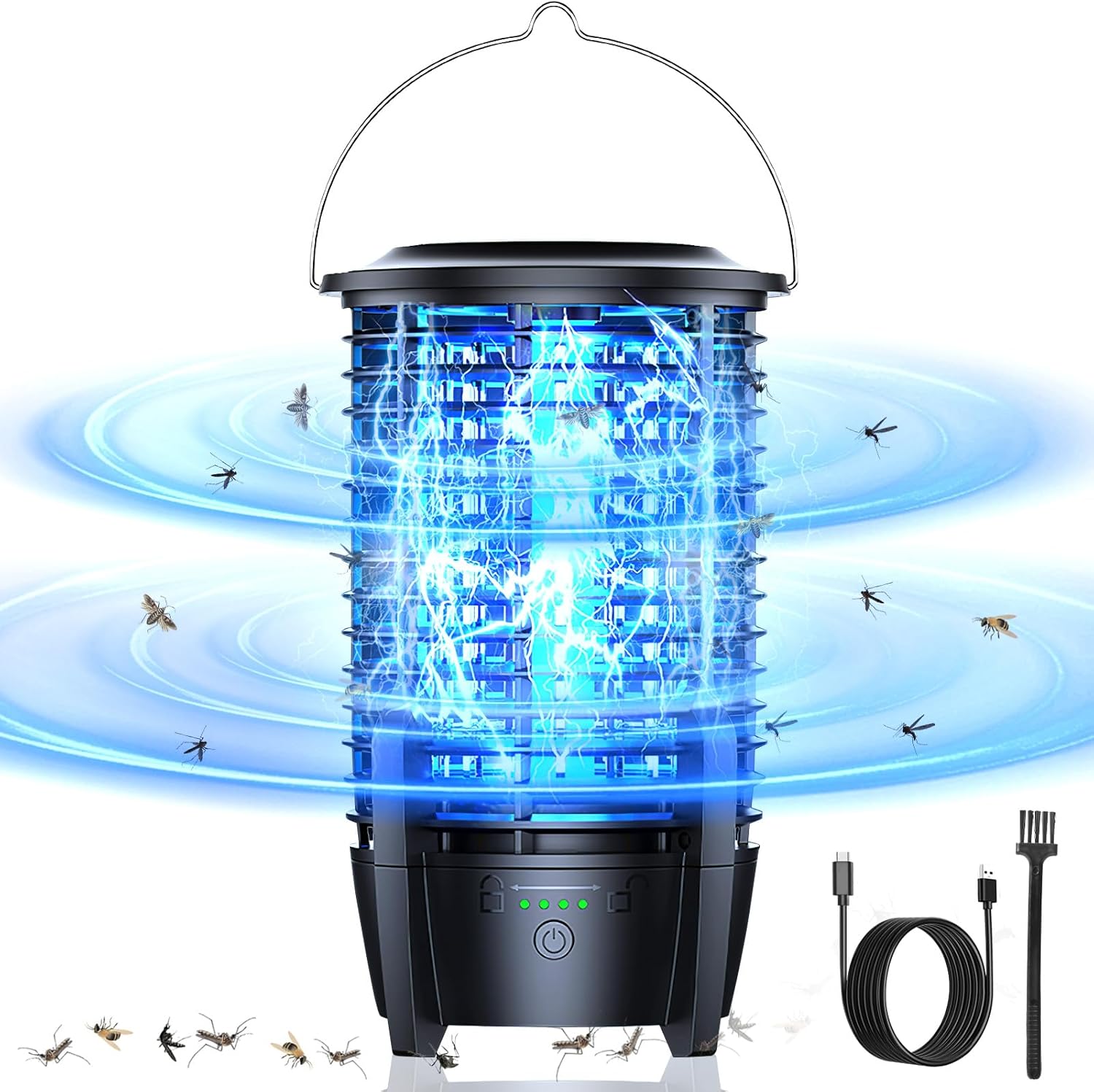 Bug Zapper Outdoor with LED Light, Cordless Mosquito Zapper Outdoor