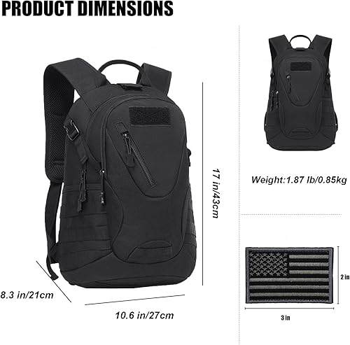 Miniatura 2 de MochilasArcEnCiel tácticas de viaje ultraligeras para hombre de gran resistencia impermeables y con parche para caza soldado de rango