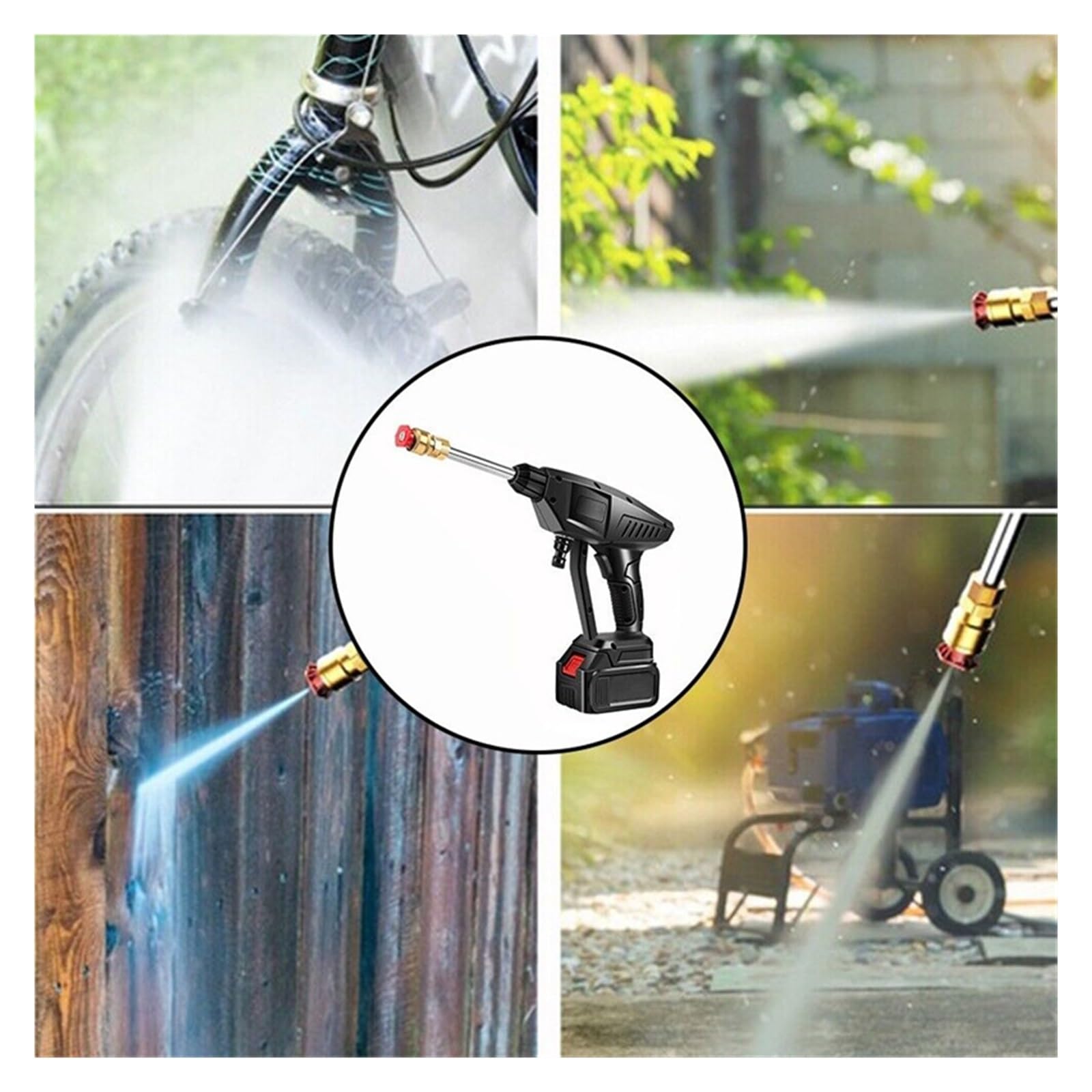 Pistola Ad Acqua For Lavaggio Auto Ricaricabile For Rondella For Alta Pressione Senza Fili 15000mAh 300W Lavatrice For Pulizia Automatica Potente Getto A Pressione