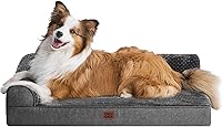 Vista 52 de EHEYCIGA Cama ortopédica XL para perro de espuma viscoelástica, cama lavable para perro con forro impermeable y funda extraíble, sofá extragrande