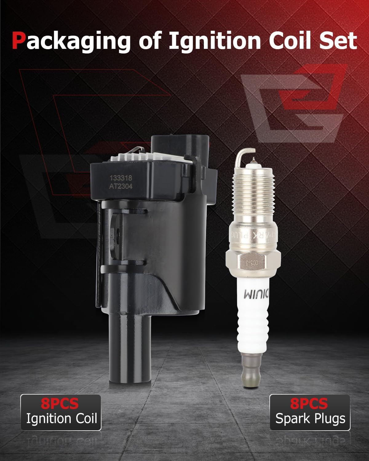 8 ignition coils with 8 iridium Spark Plugs for Buick Rainier for Cadillac Escalade for Chevrolet Silverado Suburban Express for GMC Sierra Savana Yukon 4.8L 5.3L 6.0L ‎UF262 D585 748HH