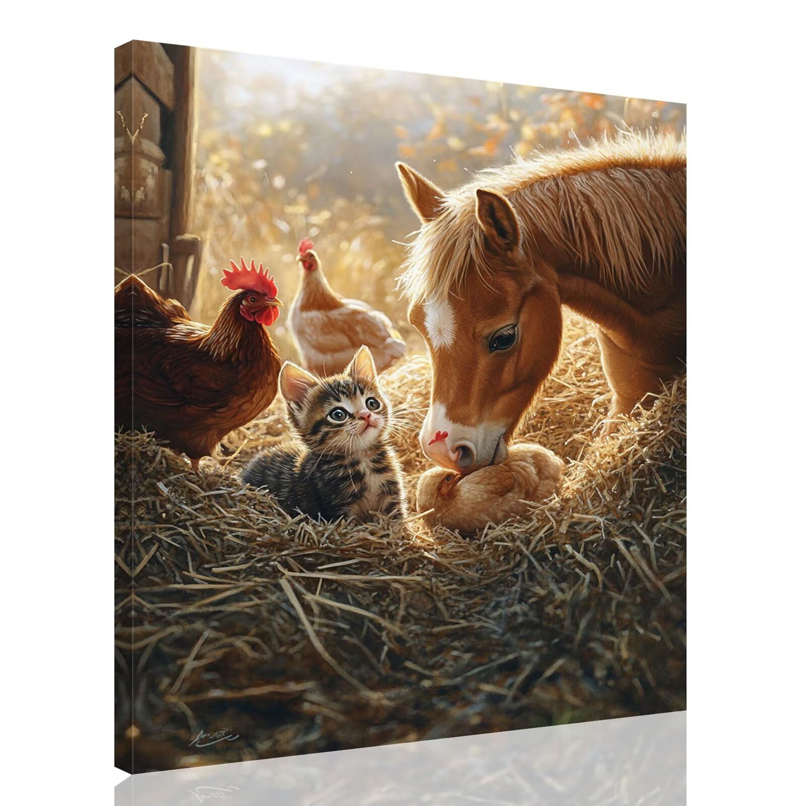 Malowanie według numerów dla dorosłych Farba Farba według numerów z ramą 70 x 100 cm, malowanie zwierząt według numerów z farbami i pędzlami, DIY zestawy do malowania olejnego, prezent do dekoracji