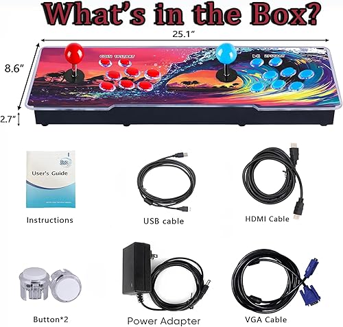 Miniatura 3 de RegiisJoy 32000 Pandoras Box 78S Retro Arcade Game Console, 4 Jugadores 3D Magical Modified Game, Search Save Delete Cheat Function, Lista de