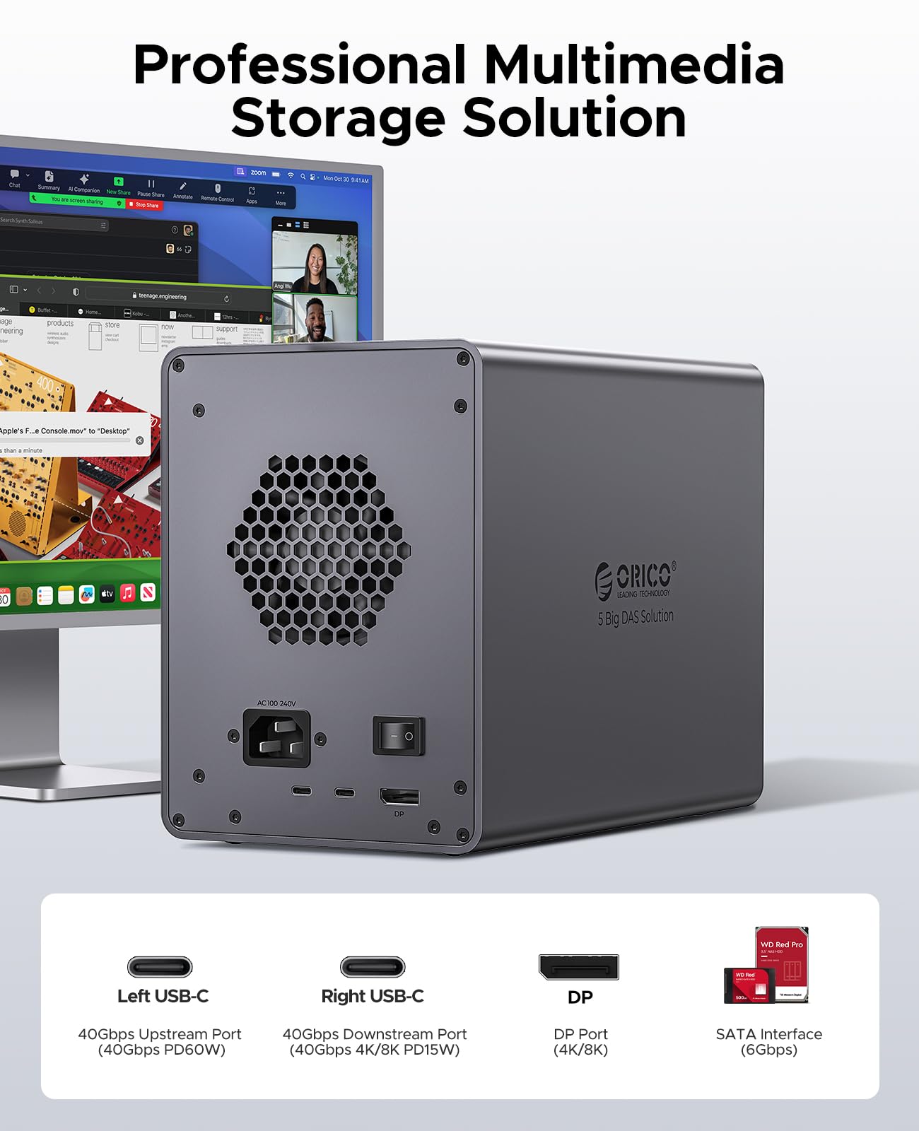 Amazon.co.jp: ORICO HDDケース 5台 40Gbps出力 ハブ拡張機能付き 3.5