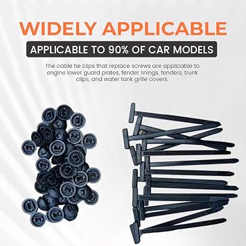 Nylon Universal Cable Tie Buckle, 2025 New Heavy Duty Self-Locking Nylon Zip Ties Holder,UV Resistant Black Zipties Small Cinch Straps,Self-locking Plastic Ties for Indoor and Outdoor Use (100PCS)