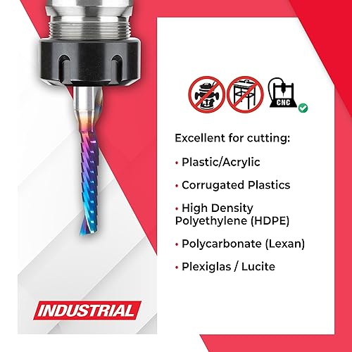 Miniatura 73 de Amana Tool Spektra 51446-K, 51446-K, 1/8 D x 3/4 CH x 1/4 SHK x 2-1/2 pulgadas de largo, acabado de espejo