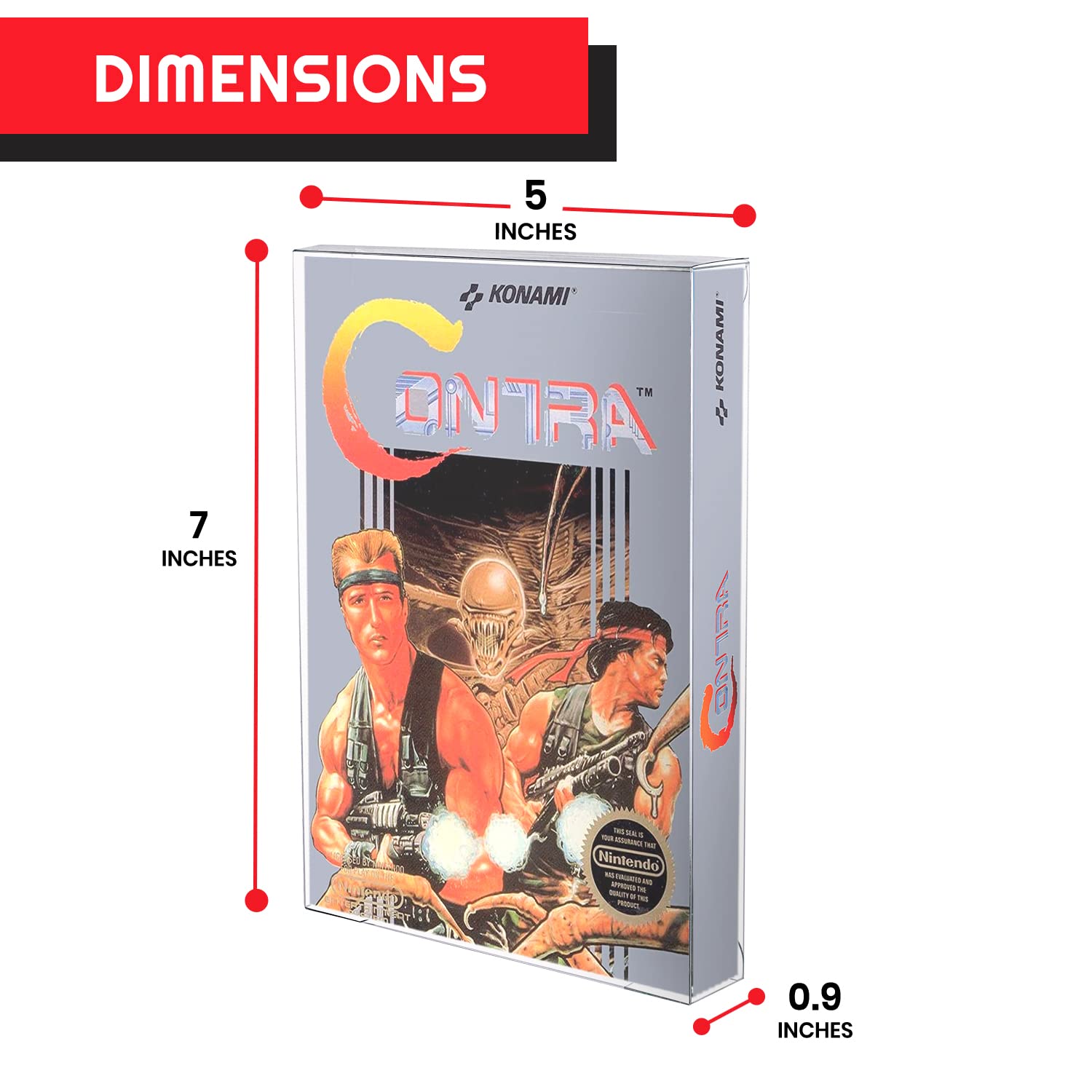 Custodia per giochi NES compatibile con Nintendo NES Game Box - Custodie NES in PET da 0,35 mm per Super Mario Bros, Zelda, Duck Hunt, Contra, Metroid (confezione da 25)