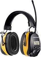 Vista 12 de E8830 auriculares con radio digital AM FM, protección auditiva con reducción de ruido de 25dB, orejeras de seguridad, protectores de oídos cómodos