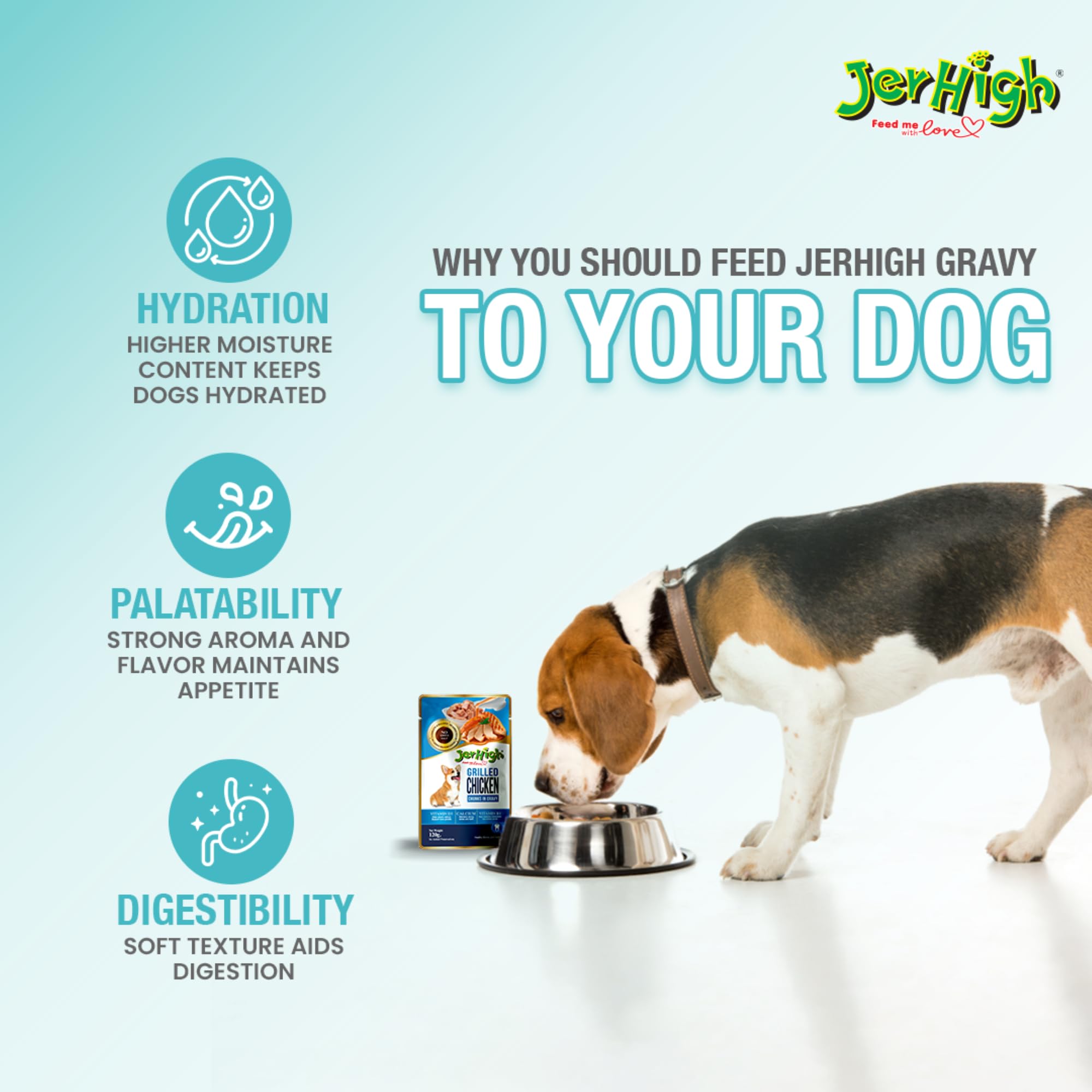 Jerhigh Wet Dog Food for All Life Stages, Human Grade High Protein Chicken, Gravy Roasted Duck (Pack of 12) 1