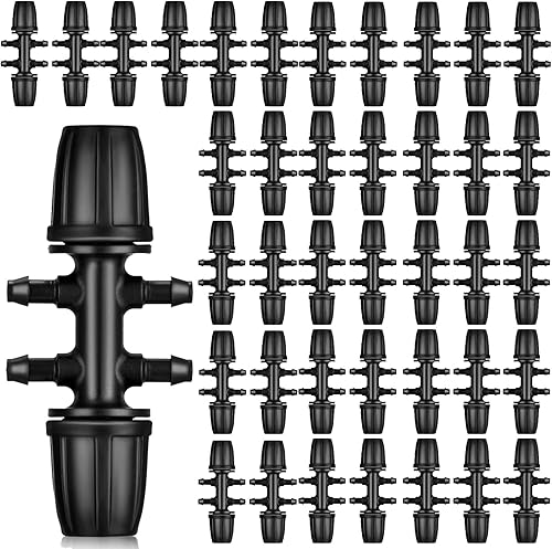 Accesorios de riego en T de púas, tubo de riego por goteo, adaptador de identificación de 0.3 pulgadas a 0.15 pulgadas, adaptador de identificación