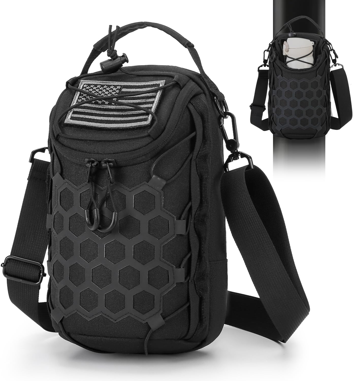Small Magnetic Gym Bag, Mini Water Bottle Holder for Men and Women,Versatile Crossbody Bag for Gym,Travel,Work