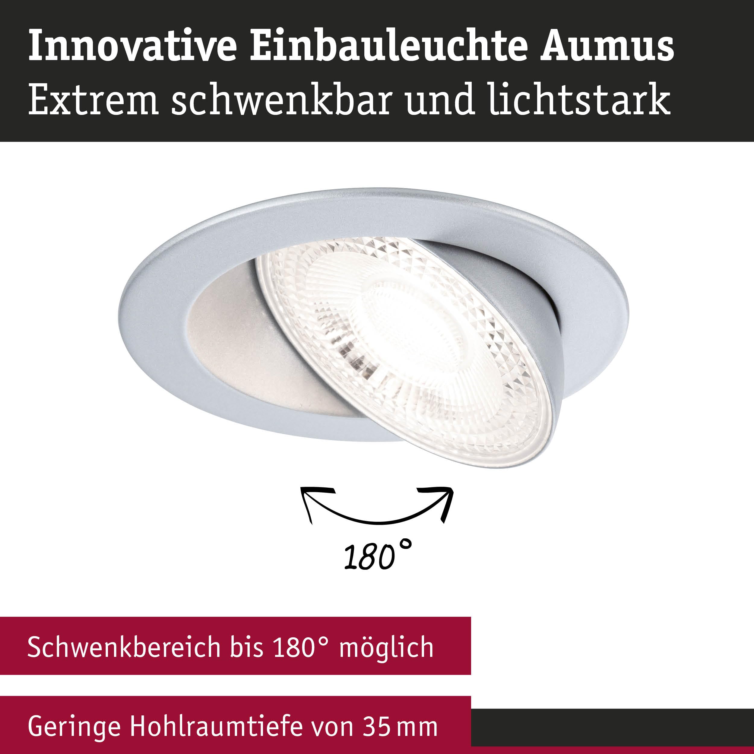 Paulmann EBL Set Aumus schwenkbar LED 3x750lm 2700-6500K 5W 230V Chrom matt