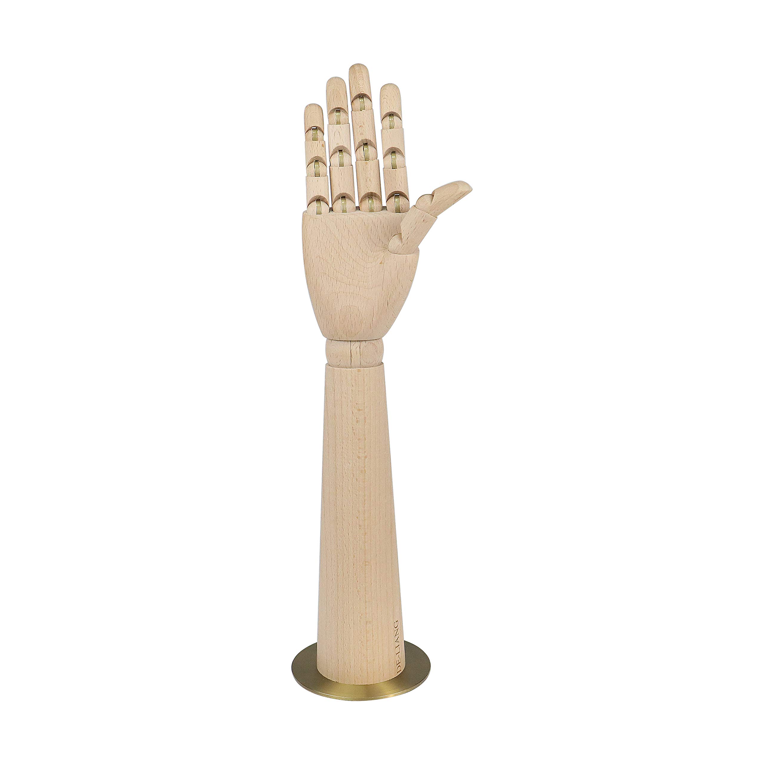 Female Wooden Hand Mannequin Flexible Wooden Artists Manikin Hand Figure (16 3/4 inch Height) Right Hand Model for Sketching Drawing Painting Home Office Desk Jewelry Ring Decoration(Size: 42.5CM)