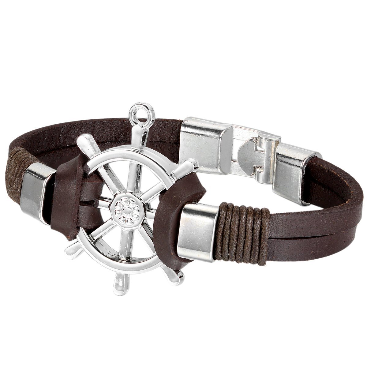JewelryWe Schmuck Herren Damen Armband, Ruder Charm Tribal A