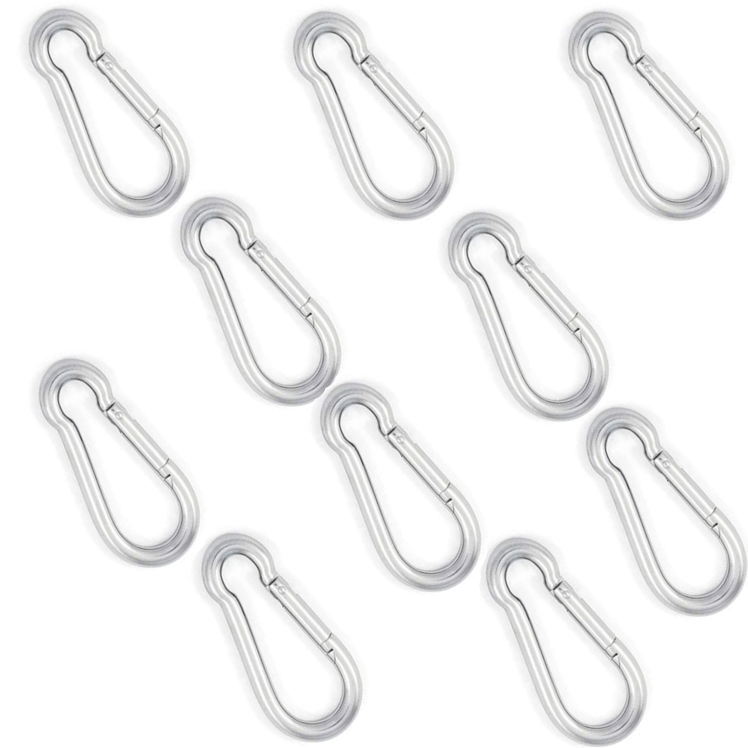 Spring Snap Hook 316 Marine Grade Stainless Steel Carabiner Clip, Heavy Duty Locking Snap for Camping Fishing, Hiking