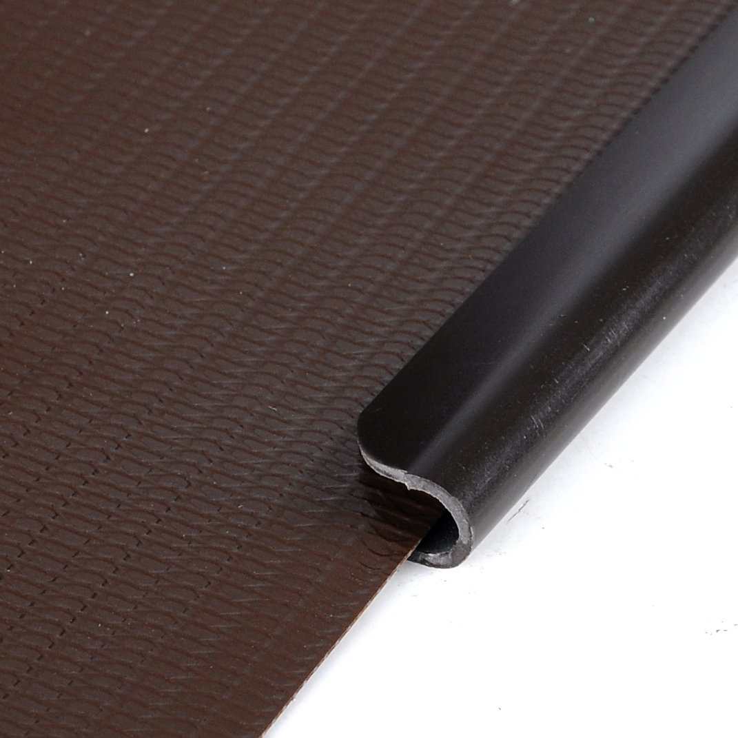 WOLTU Frangivista Recinzione in PVC, Telo Oscurante per Balcone 19cm x 35m, Strisce Protezione della Privacy per Giardino Incluse 25 clip di fissaggio, Marrone