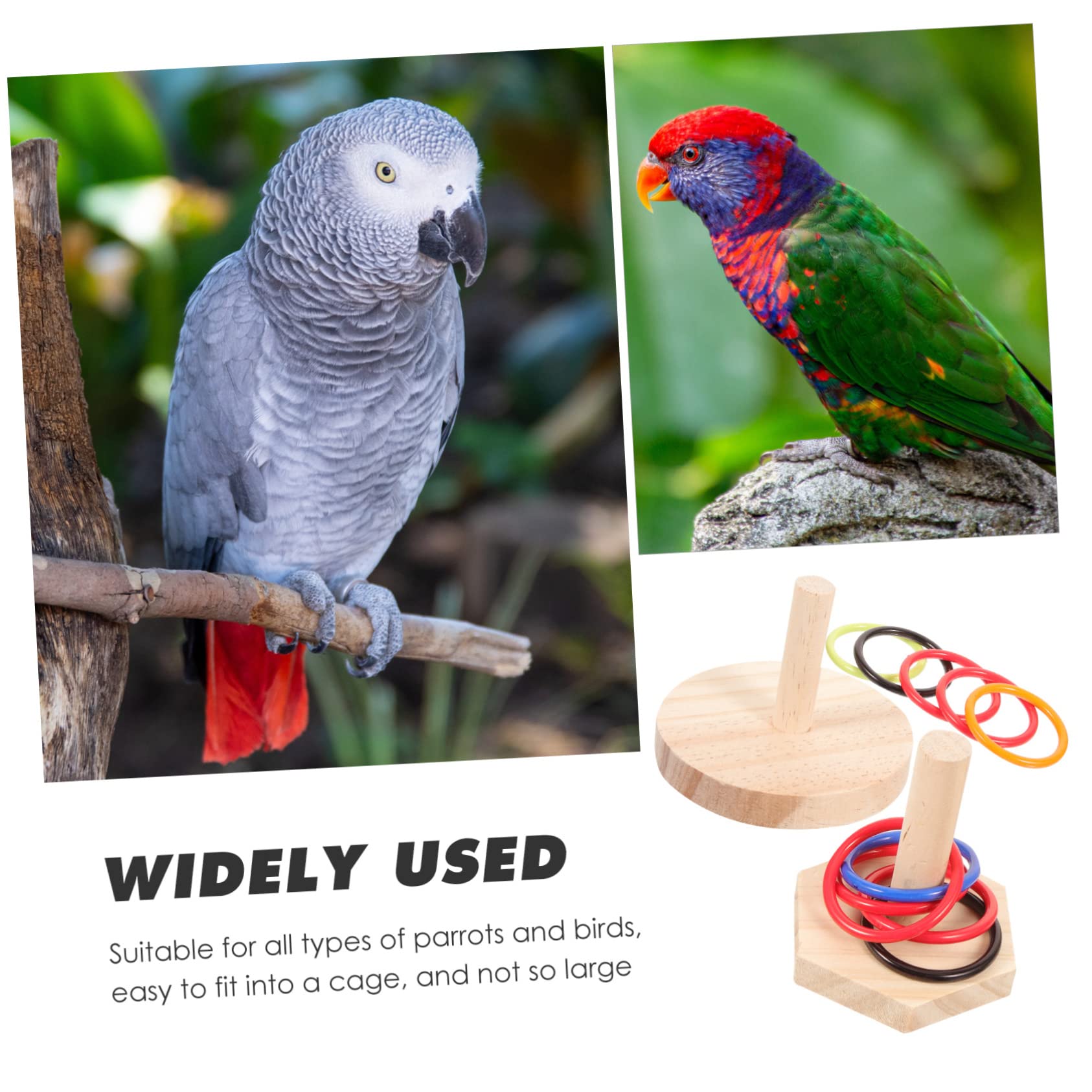 minkissy 8 Sets Papageienspielzeug Für Große Vögel Interaktives Rotierendes Sitzstangenspielzeug Vogelsittich-intelligenzspielzeug Vogel-lernspielzeug