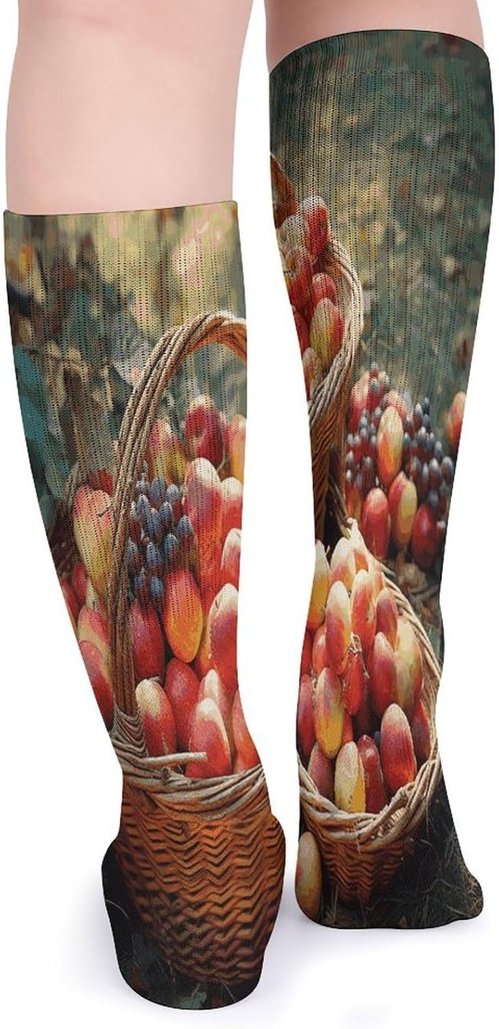 Fruit Harvest Stocking - Cute Casual Long Athletic,Crew Sock for Men Women,Running Socks Soft Breathable for Gift