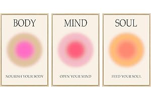 Mind Body Soul Print Positive Aura Posters For Room Decor